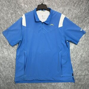 Los Angeles Chargers Nike NFL On Field Sideline Shirt Pullover‎ Mens Blue Vented